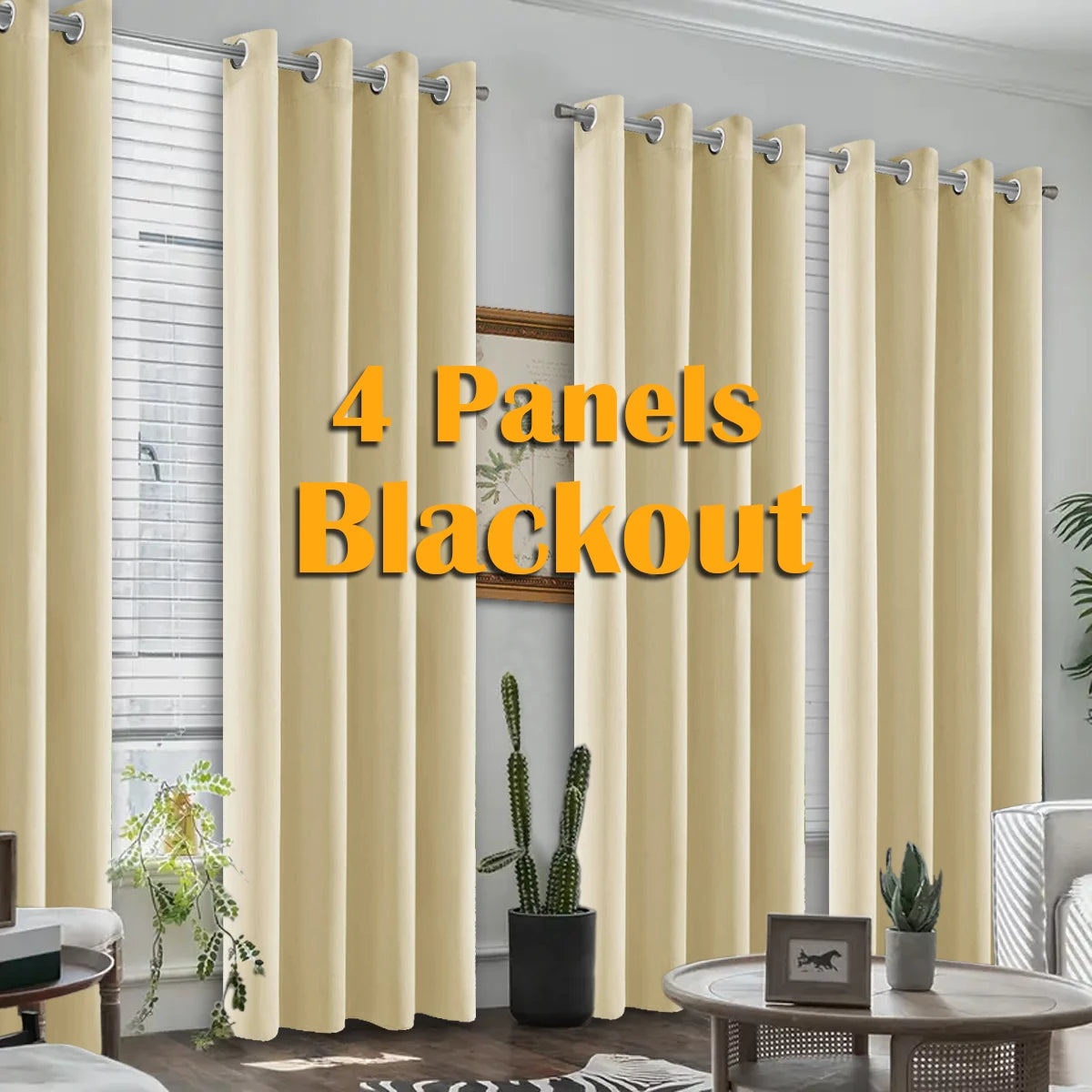4 PCS Blackout Curtains