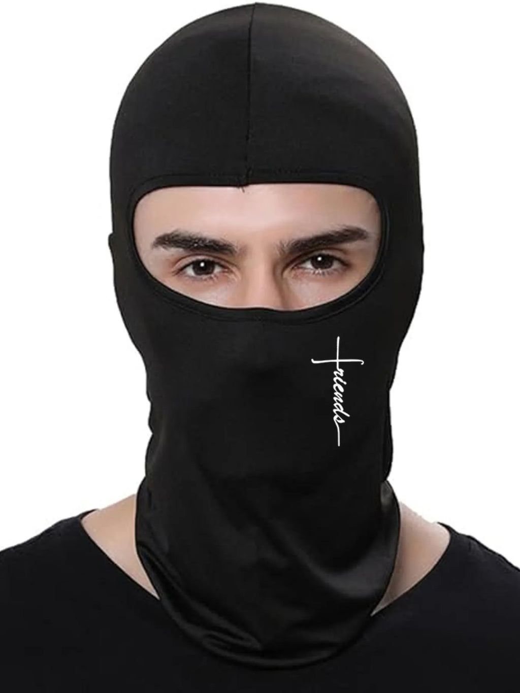 Vertical Cross Faith Embroidered Unisex Balaclava Full Face Mask