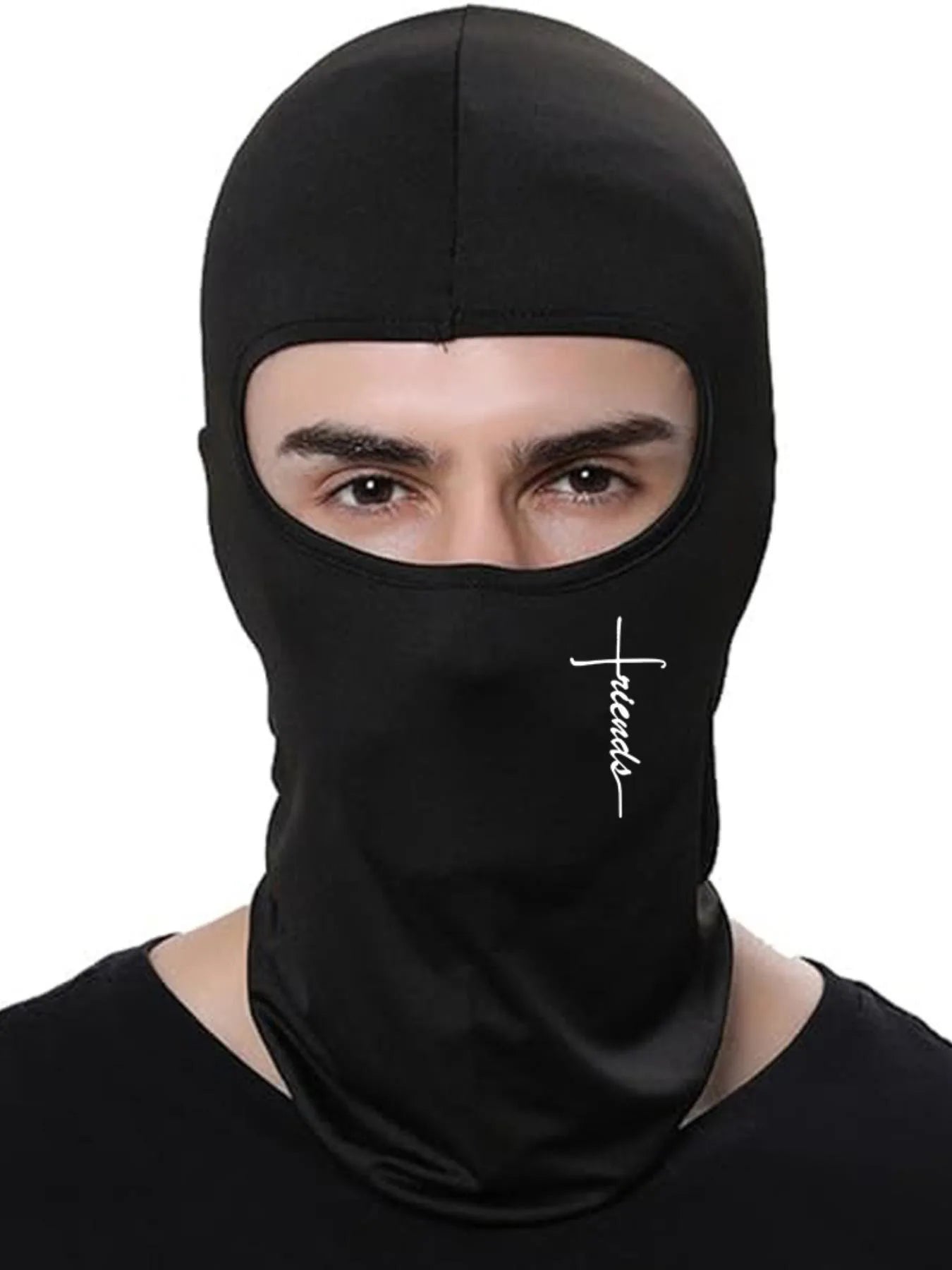 Vertical Cross Faith Embroidered Unisex Balaclava Full Face Mask