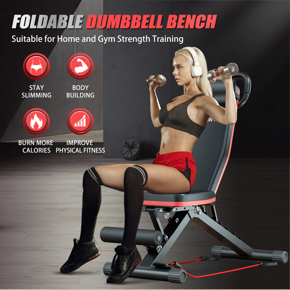 14-in-1 Foldable Dumbbell Bench Weight