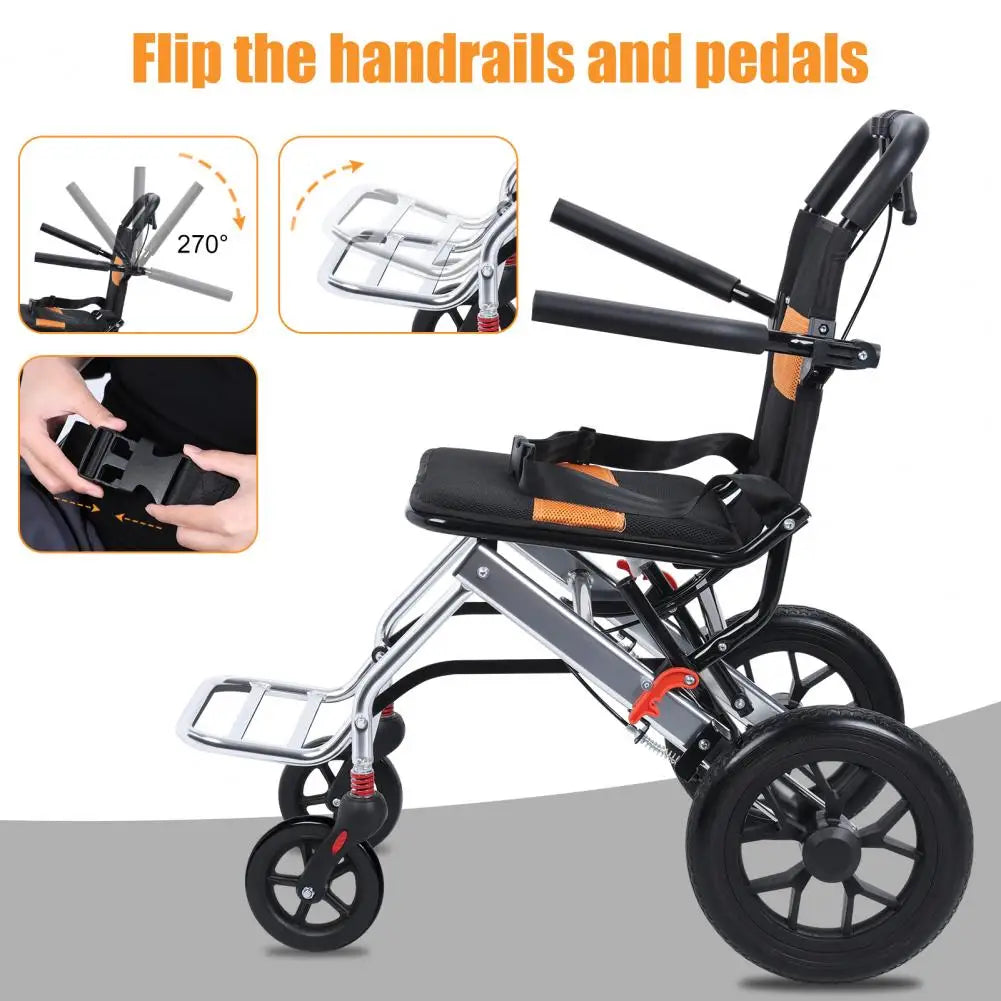 Wheelchair, Lightweight Foldable Transport chair