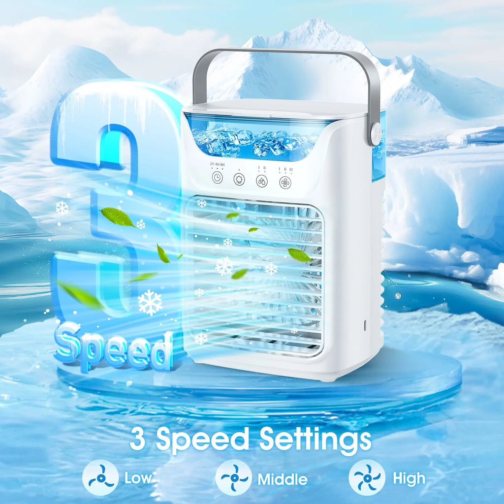 Fan Portable Air Cooler Fan with 700ml Water Tank