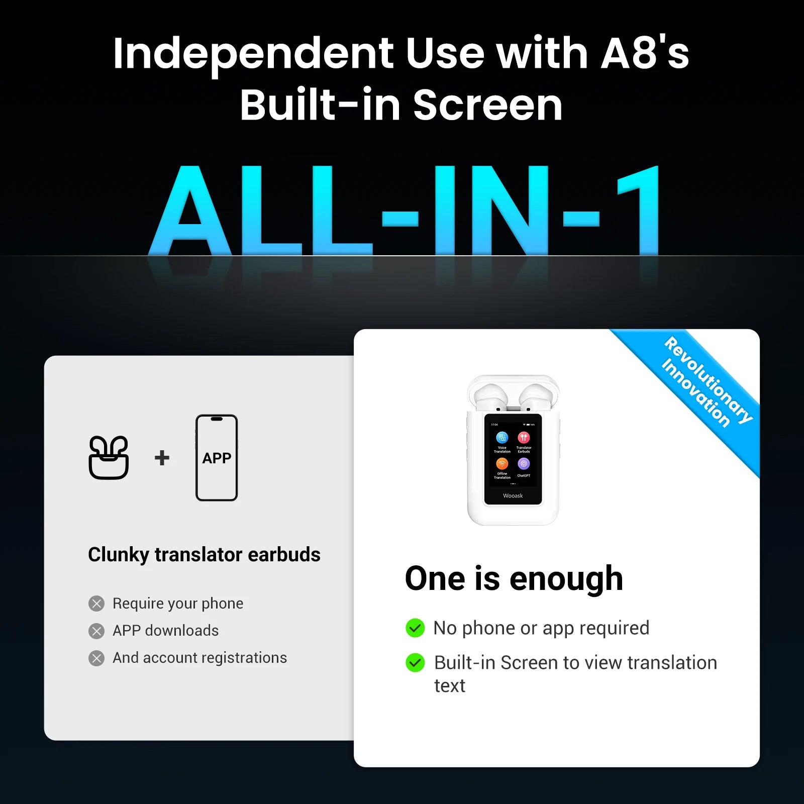 A8 Translator Earbuds
