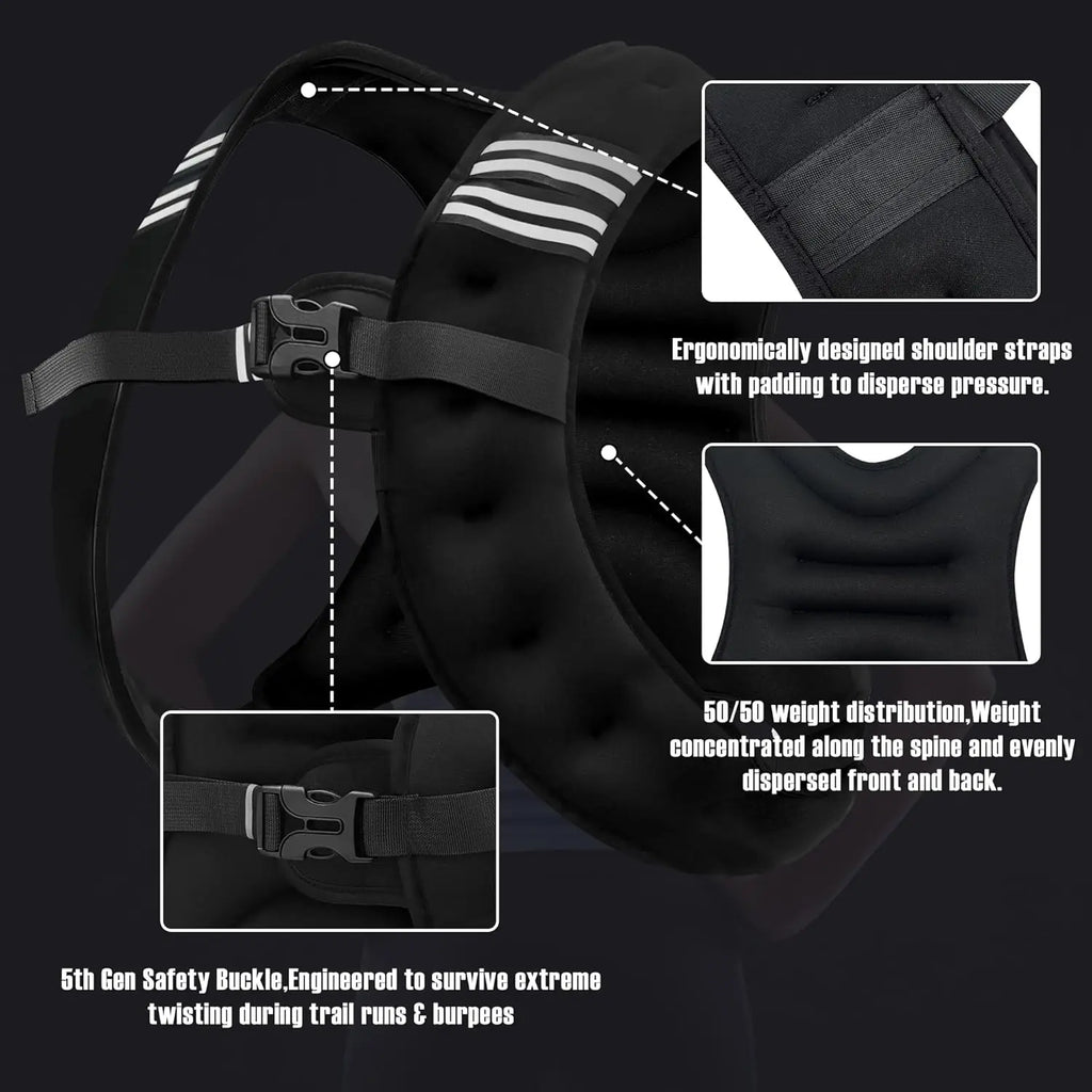 12lb Weight Vest with Reflective Stripe