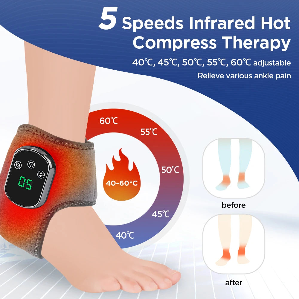Electric Foot & Heat Massager, Hot Compresses Vibration Massager