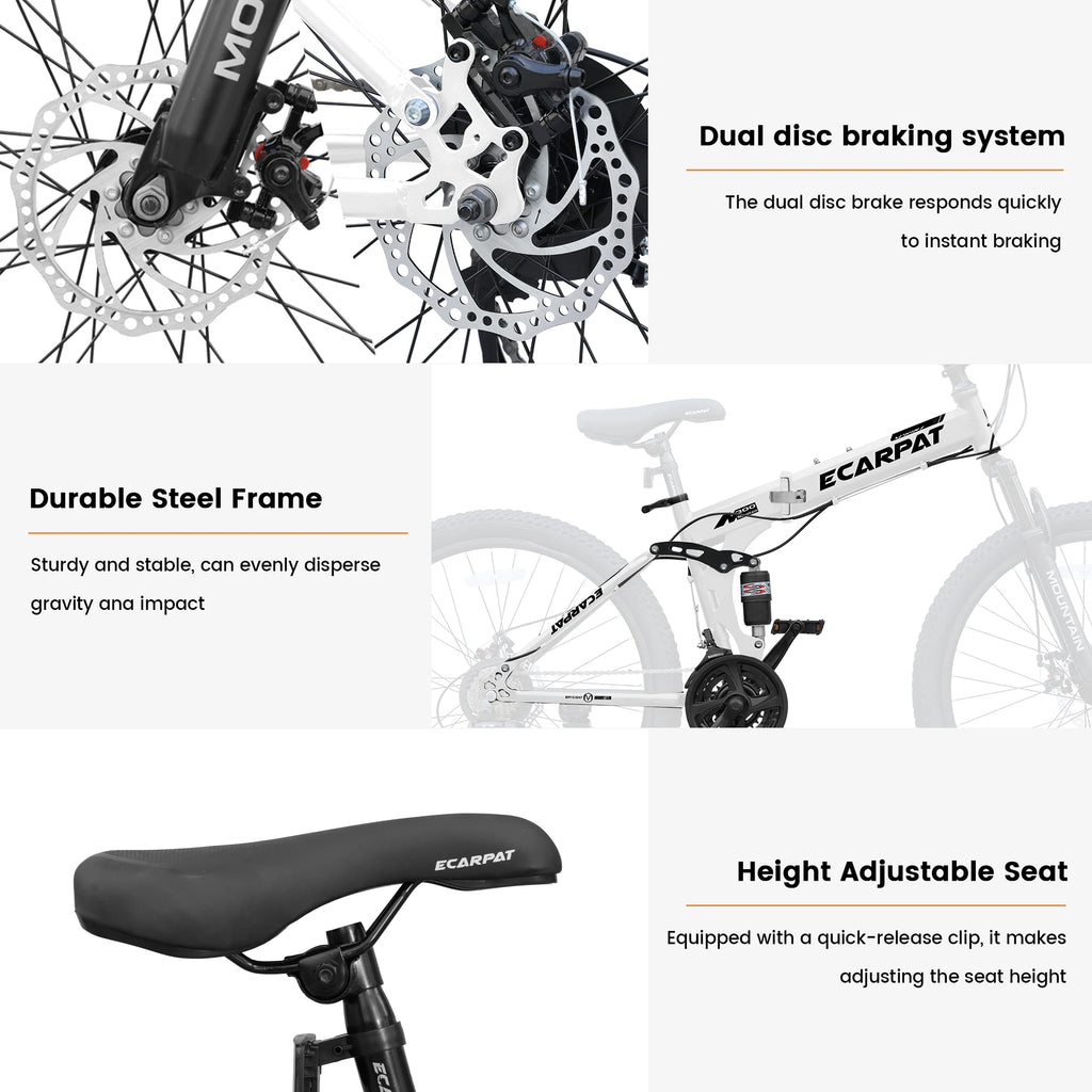26 Inch Folding Mountain Bike,