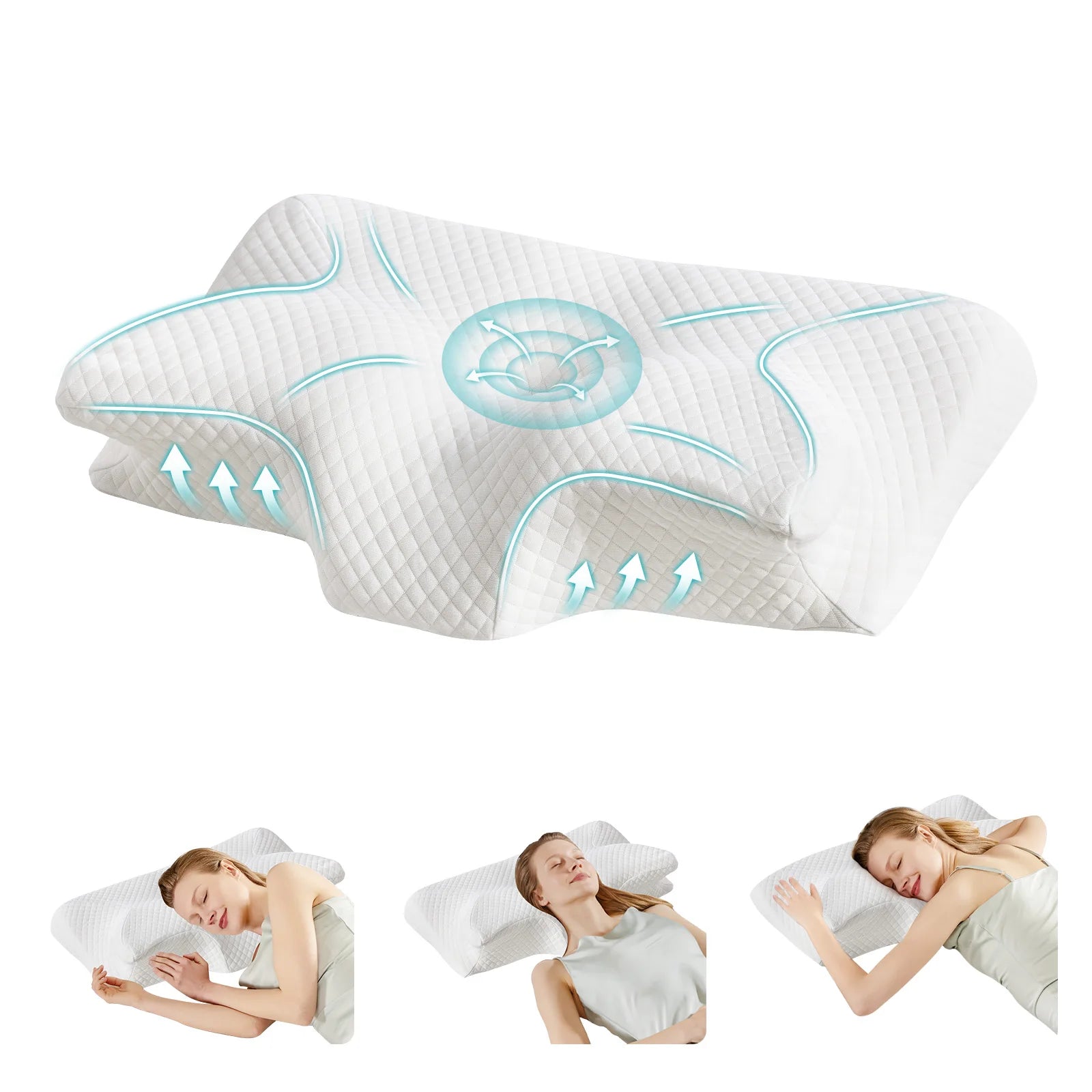 Ergonomic Cervical Neck Pillow Memory Foam