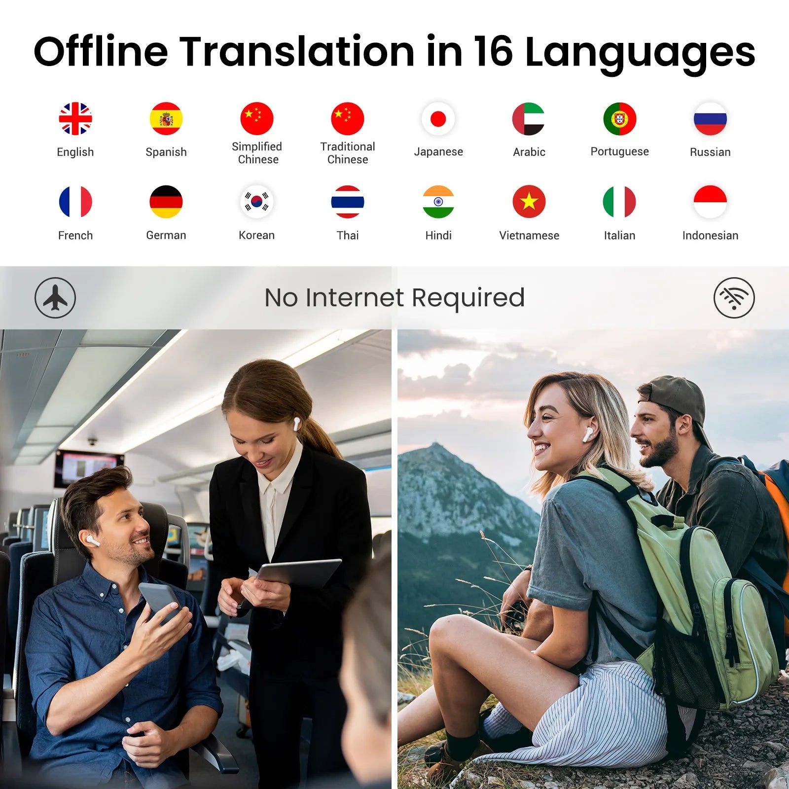 A8 Translator Earbuds