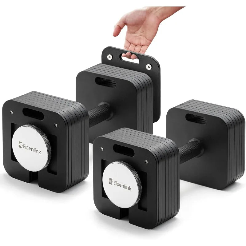 Adjustable Dumbbell Set, 50/80lb, 5lb Increments,