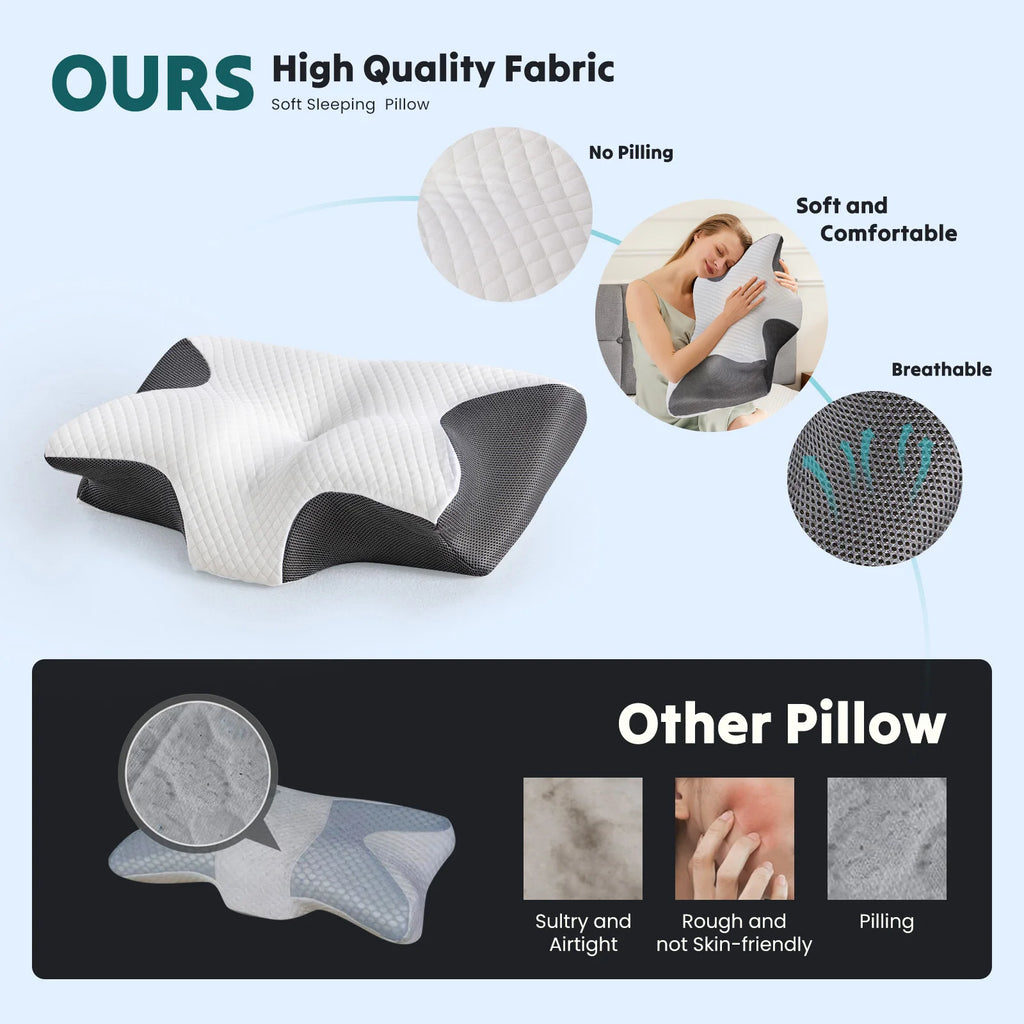 Ergonomic Cervical Neck Pillow Memory Foam