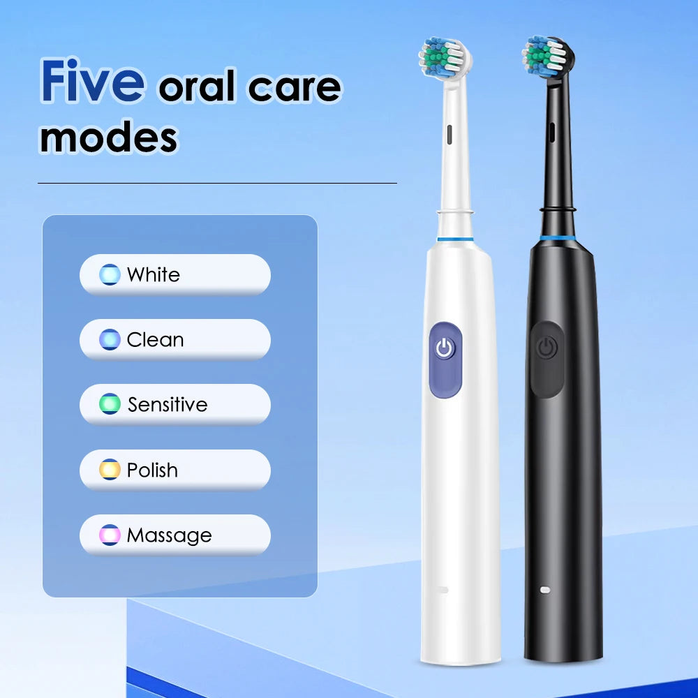 Smart Rotating Timing Electric Toothbrush, Rechargeable