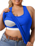 Plus Size Women Tank Top With Built-In Bra