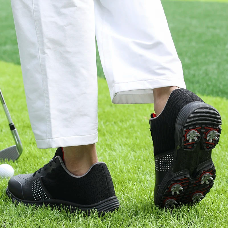 New Golf Shoes Men Spikes Golf Sneakers Anti Slip Walking Footwear