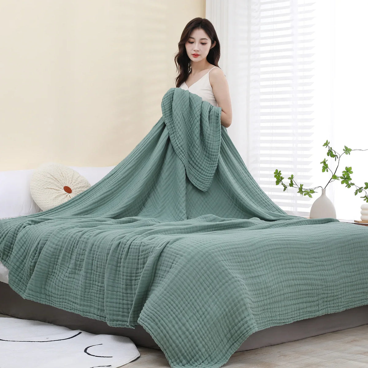 Gauze Cotton Baby Blanket Thickened Soft Absorbent
