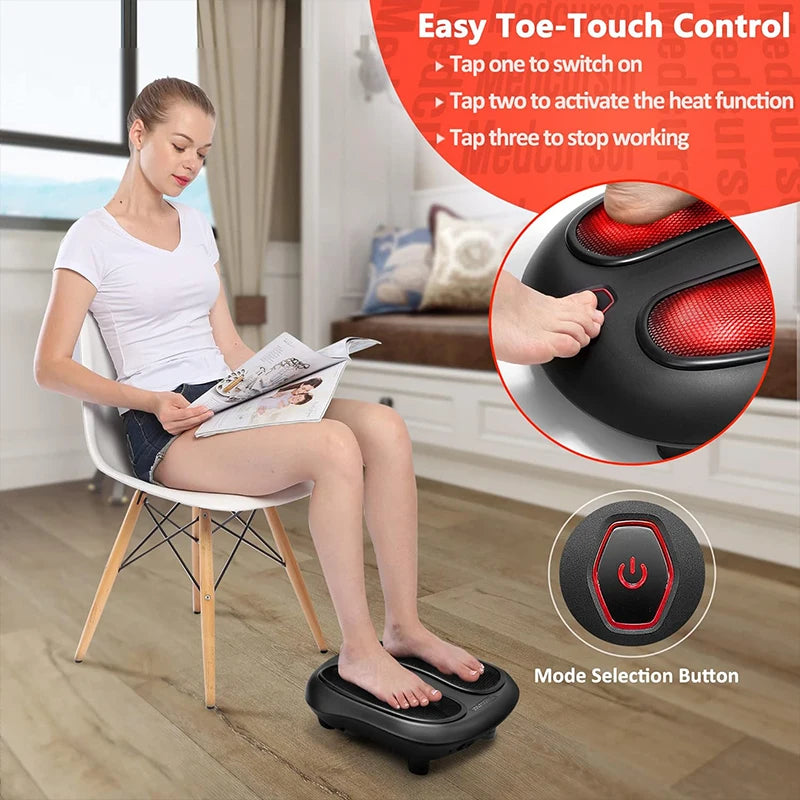 Electric Foot Massager with Heat Compress Deep Kneading