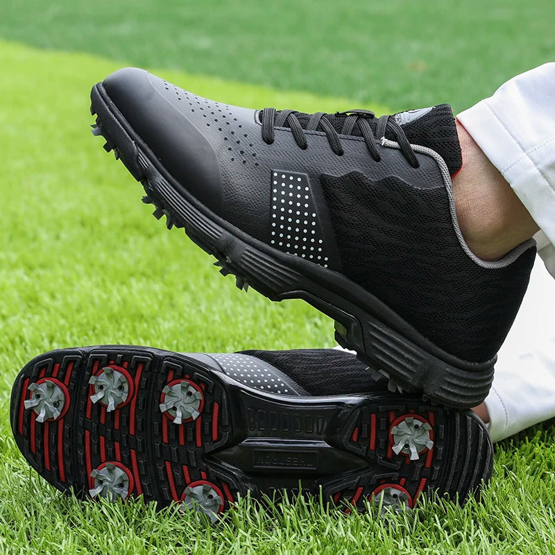 New Golf Shoes Men Spikes Golf Sneakers Anti Slip Walking Footwear
