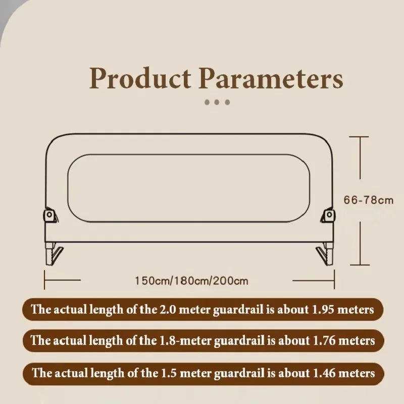 Anti Fall Baby Safety Bed Barrier