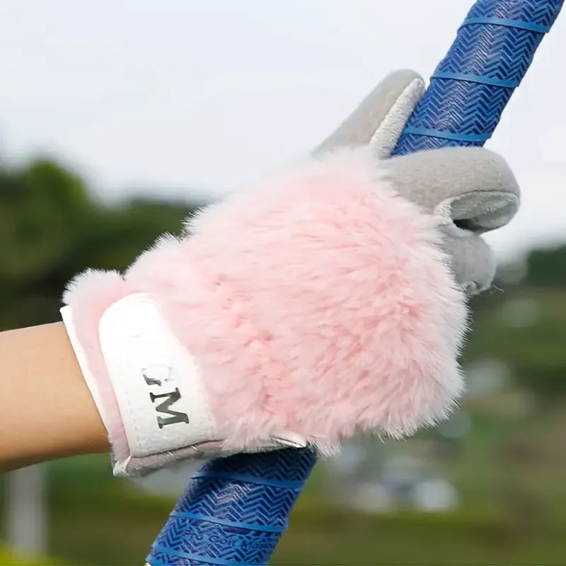 Golf Gloves Imitation Rabbit Fur Slip Design Suitable for Men & Women
