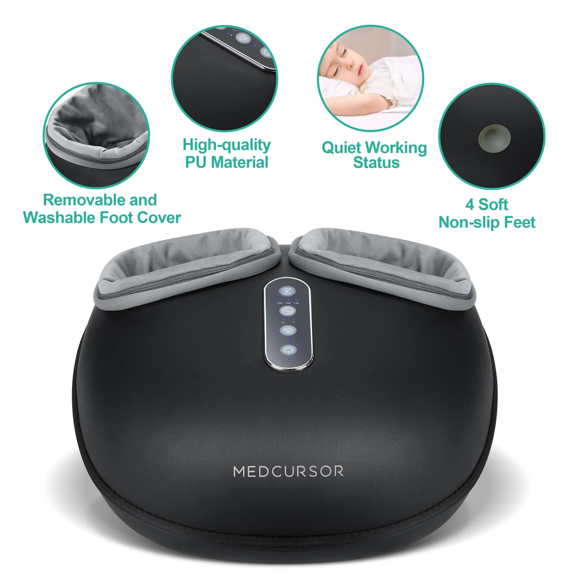 Foot Massager Machine with Heat Roller, Muscle Relaxation, Pain Relief