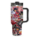 40ozv  Hazbin Insulated Tumbler With Handle And Straw Lid