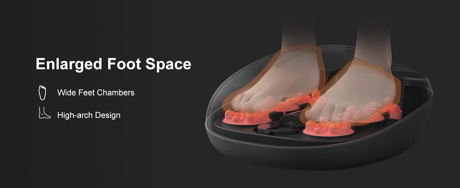 Foot Massager Machine with Heat Roller, Muscle Relaxation, Pain Relief