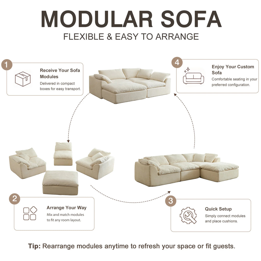 Modern Modular Sectional Sofa Cloud Couch