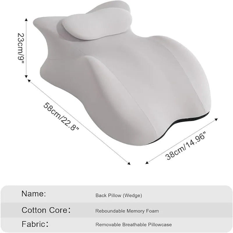 Adjustable Headrest Reading Pillow for Bed Adults
