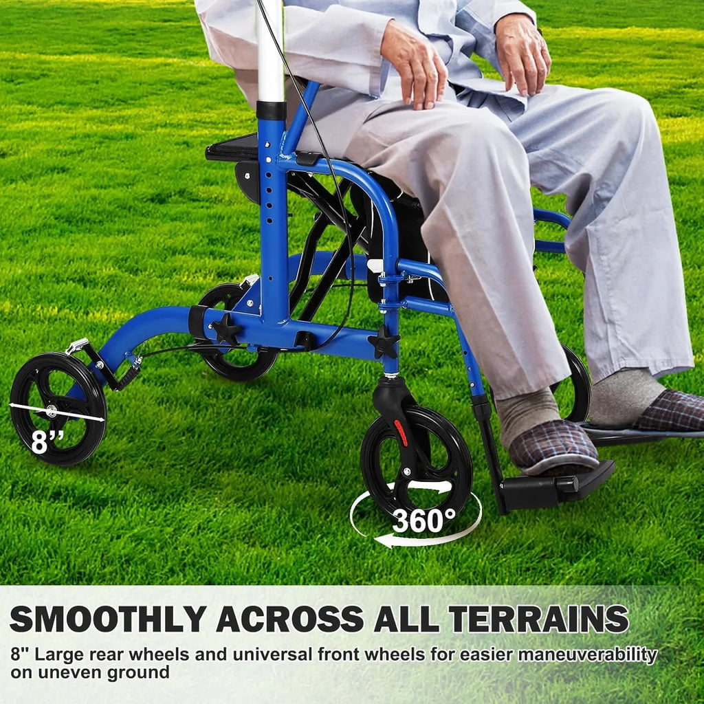 All Terrain Walkers, Foldable Aluminum Walkers Adjustable Height