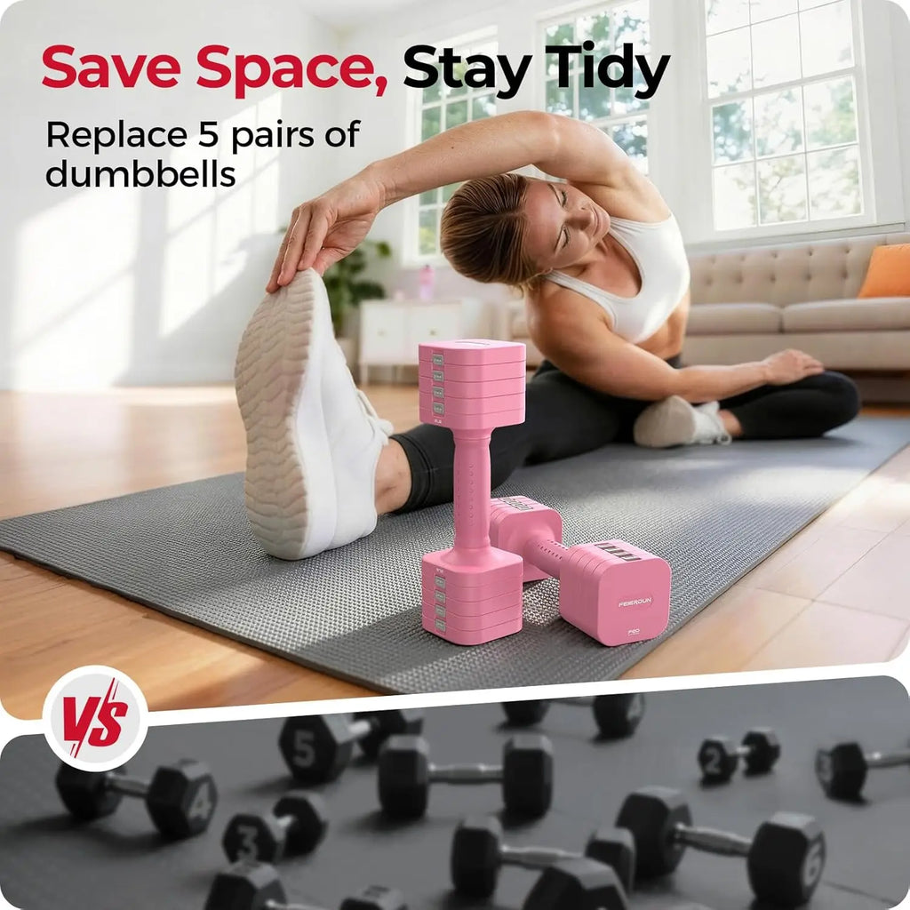 Adjustable Dumbbell Set of 2,