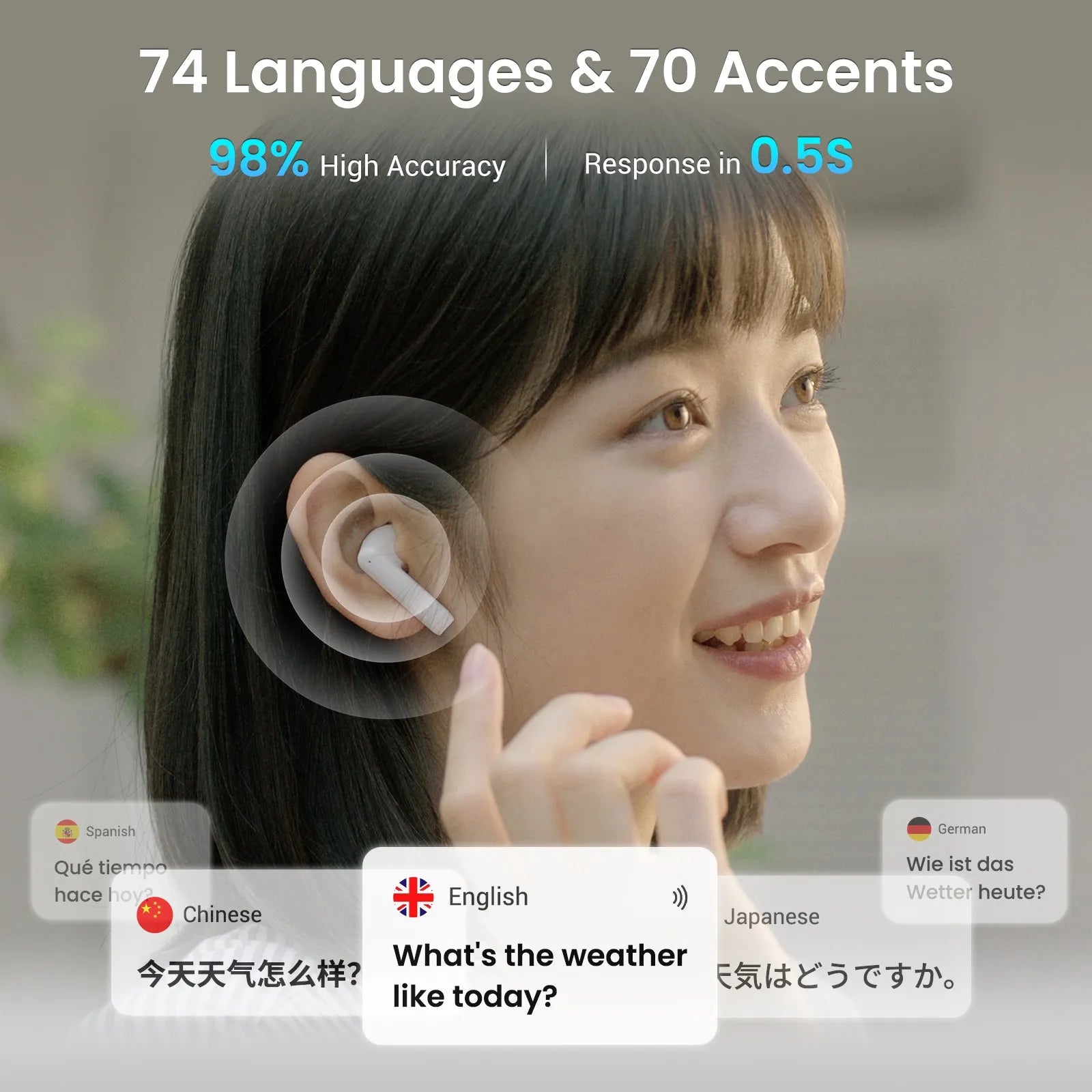 A8 Translator Earbuds