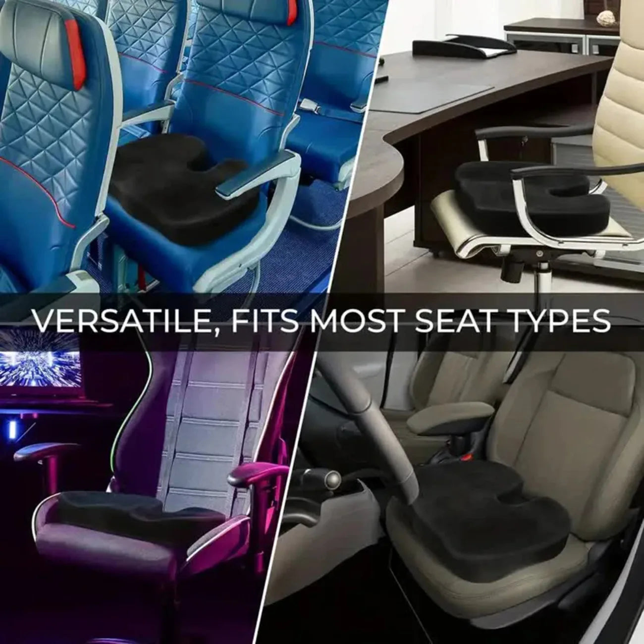 Ergonomic Travel Seat Pillow –  Long Drives and Desk Work
