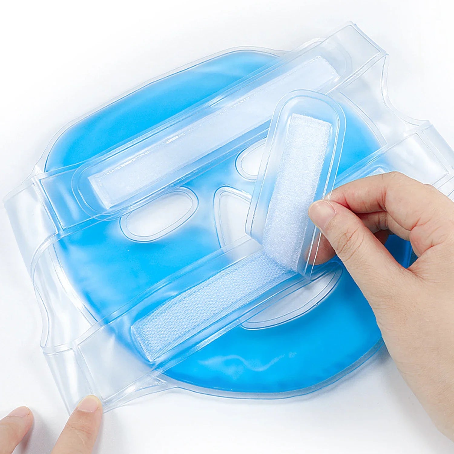 Face Cooling Mask Gel Eye Mask Ice Pack Cooling PVC Hot Cold Therapy Skin Care Tool Gel Face Mask Skin Firming Spa Sleep Mask
