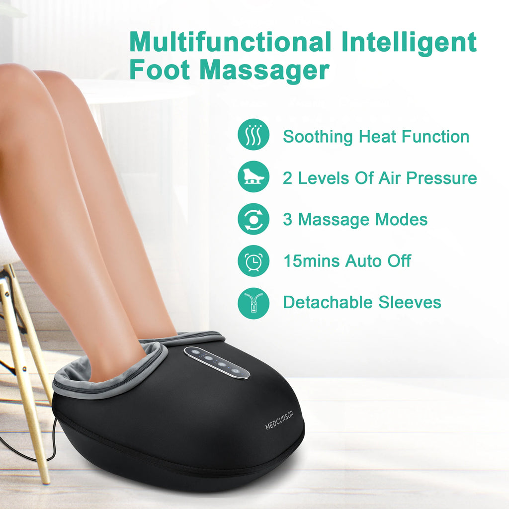 Foot Massager Machine with Heat Roller, Muscle Relaxation, Pain Relief
