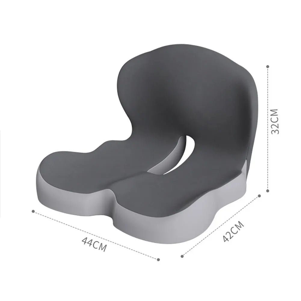 Memory Foam L-Shaped Integrated Seat Cushion with Lumbar Support