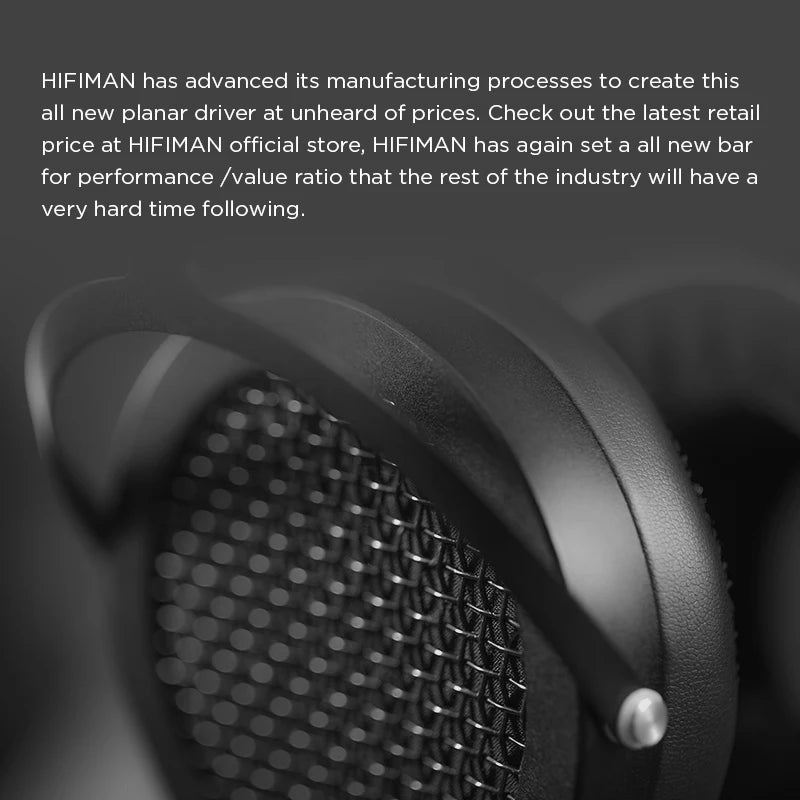 Over-Ear Full-Size Planar Magnetic Headphones (Black) with High Fidelity Design Metal Casing