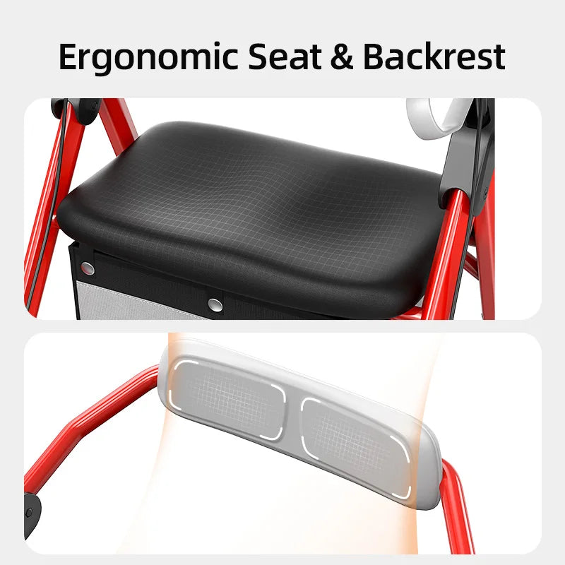Walkers For Seniors, Walker With Seat & Backrest