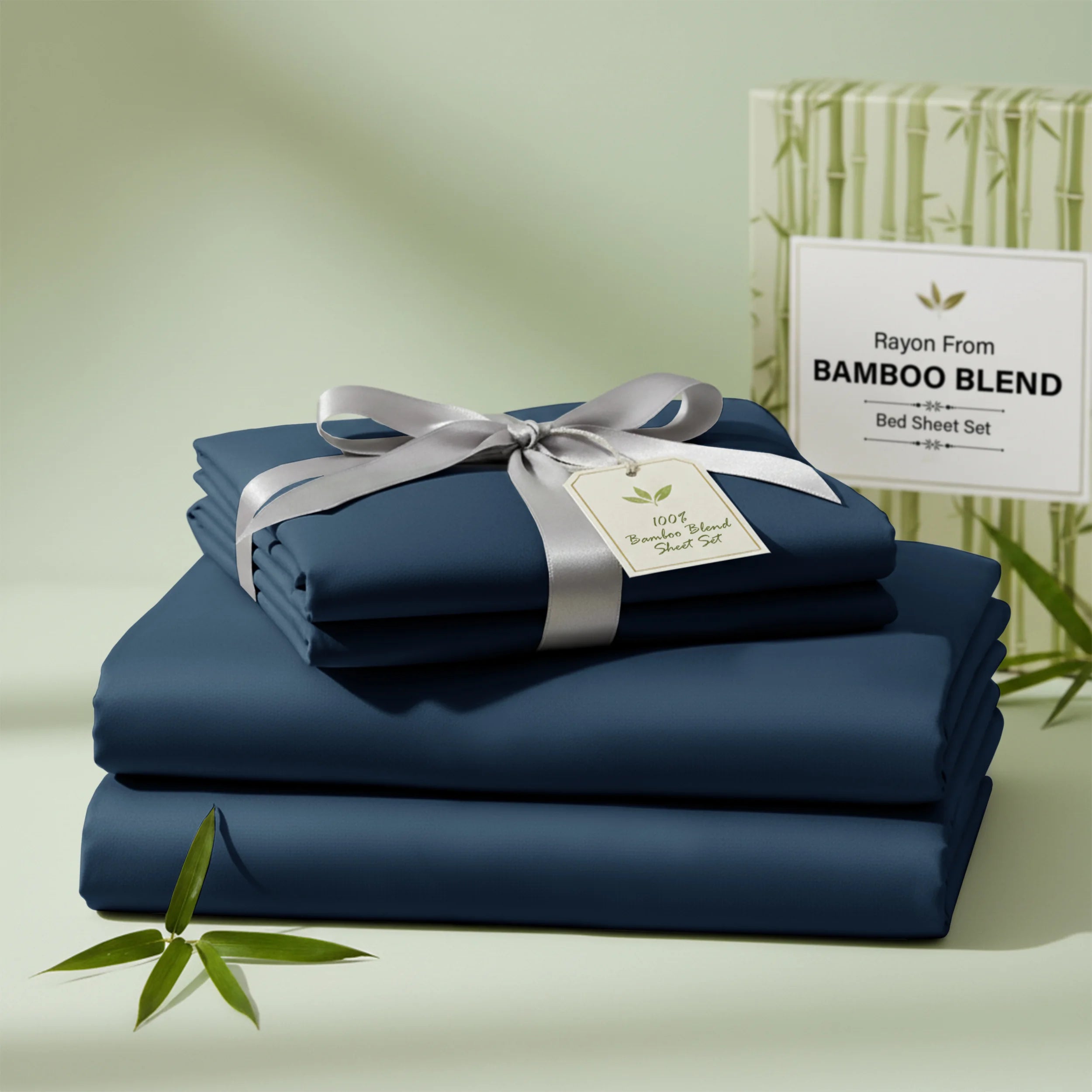 3/4 Pieces Bamboo Blend Sheet - Polyester & Bamboo Viscose Cooling Bed Sheets,