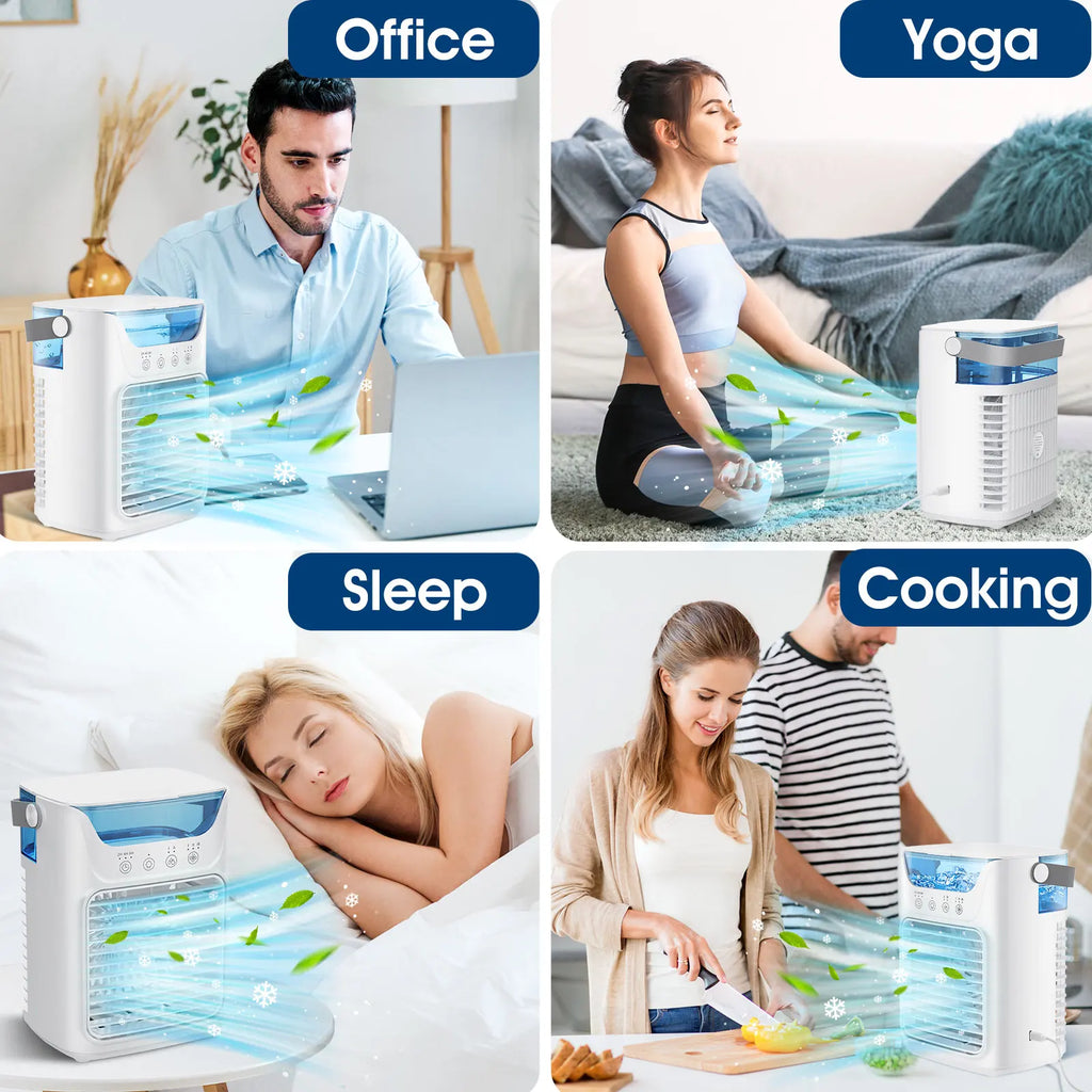 Fan Portable Air Cooler Fan with 700ml Water Tank