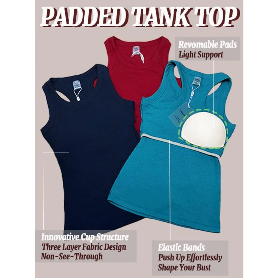 Racerback Tank Tops with Built in Bra