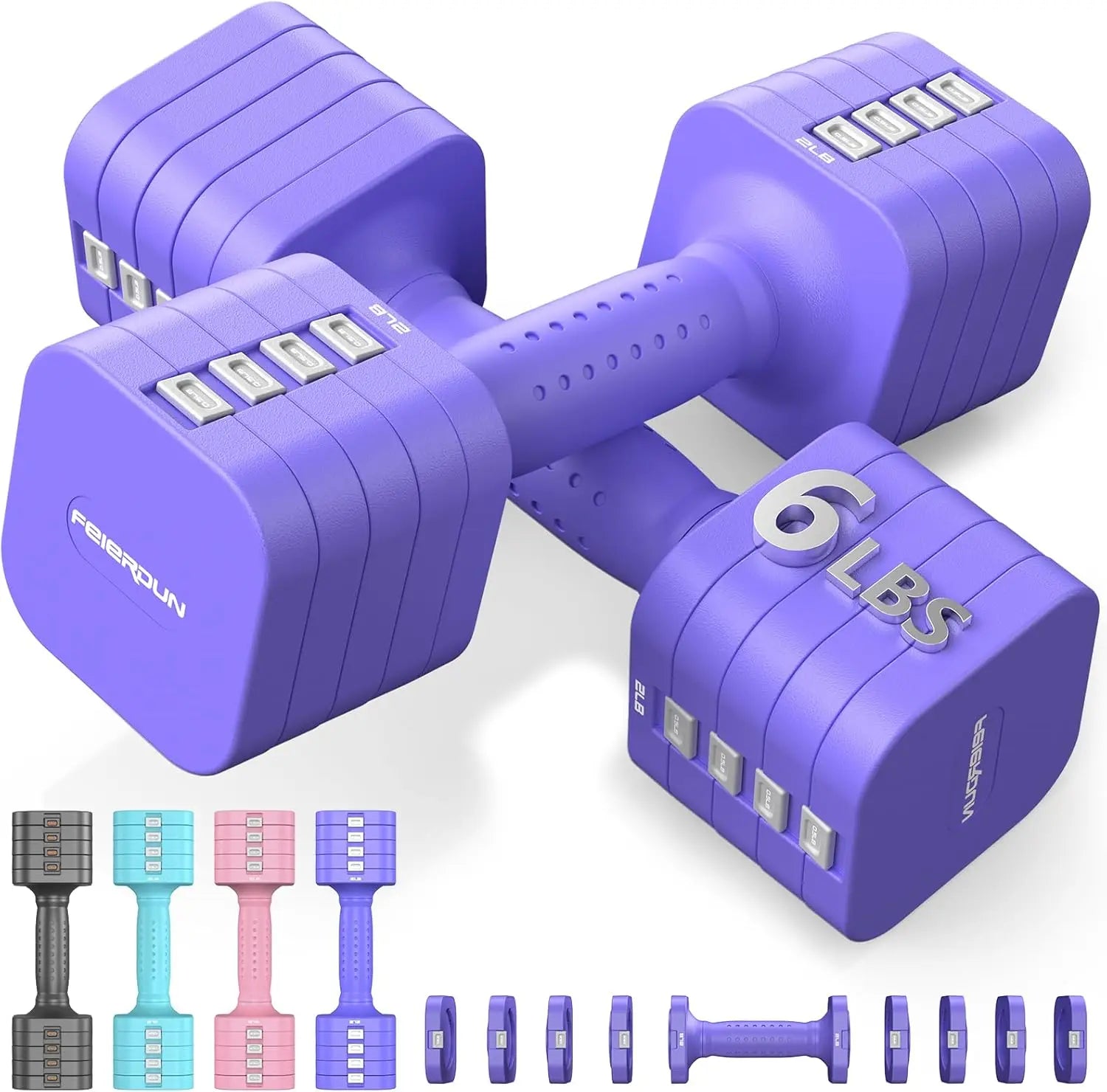 Adjustable Dumbbell Set of 2,