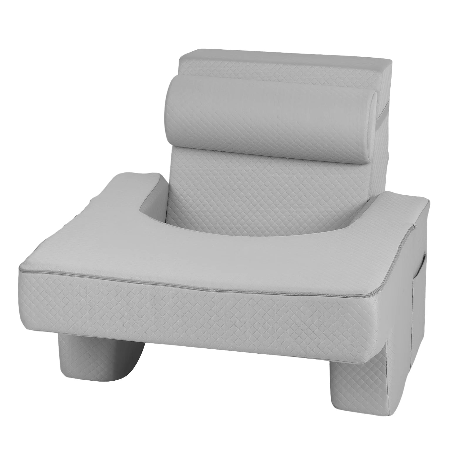 Back Support Pillow for Adults with Arms & Pockets