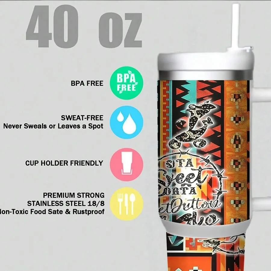 40oz Stainless Steel Insulated Tumbler With Handle