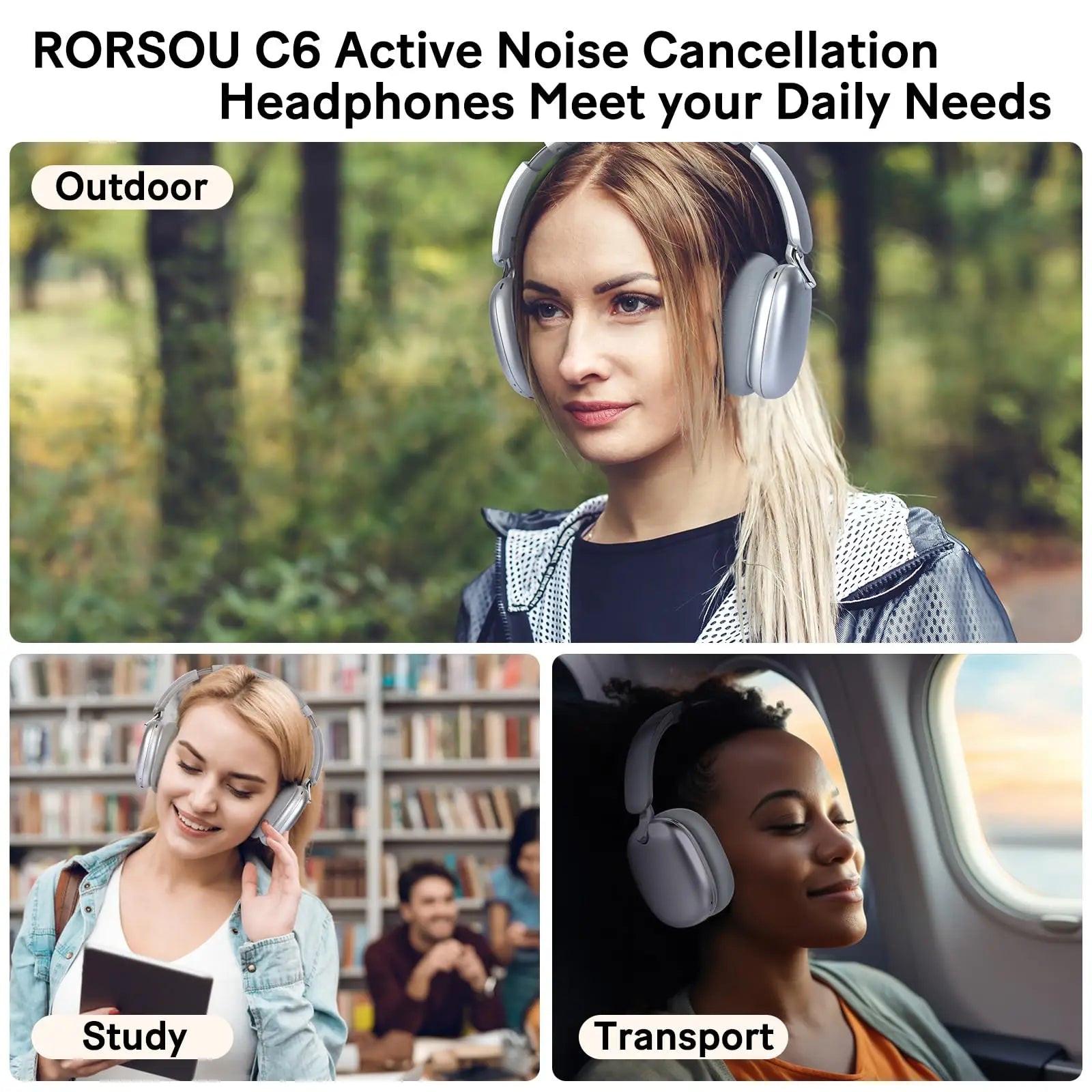 Wireless Bluetooth 5.3 Over-Ear Headphones