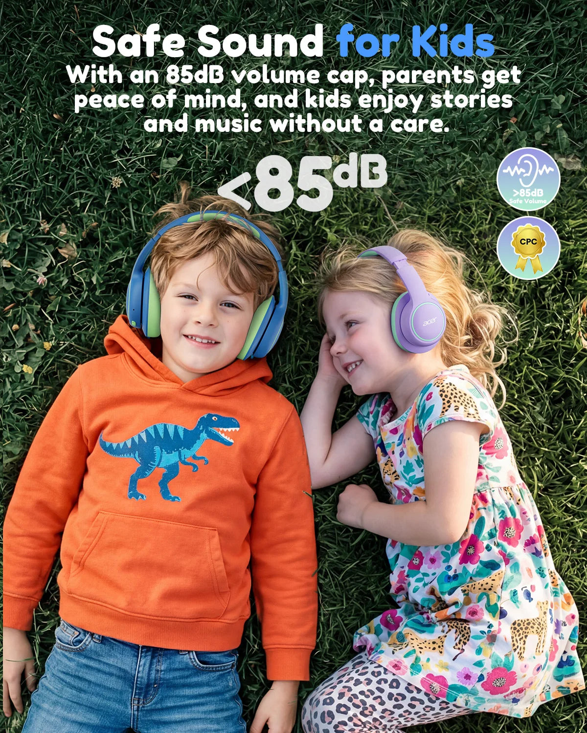 Kids Bluetooth 6.0 Headphones Over Ear Headphone