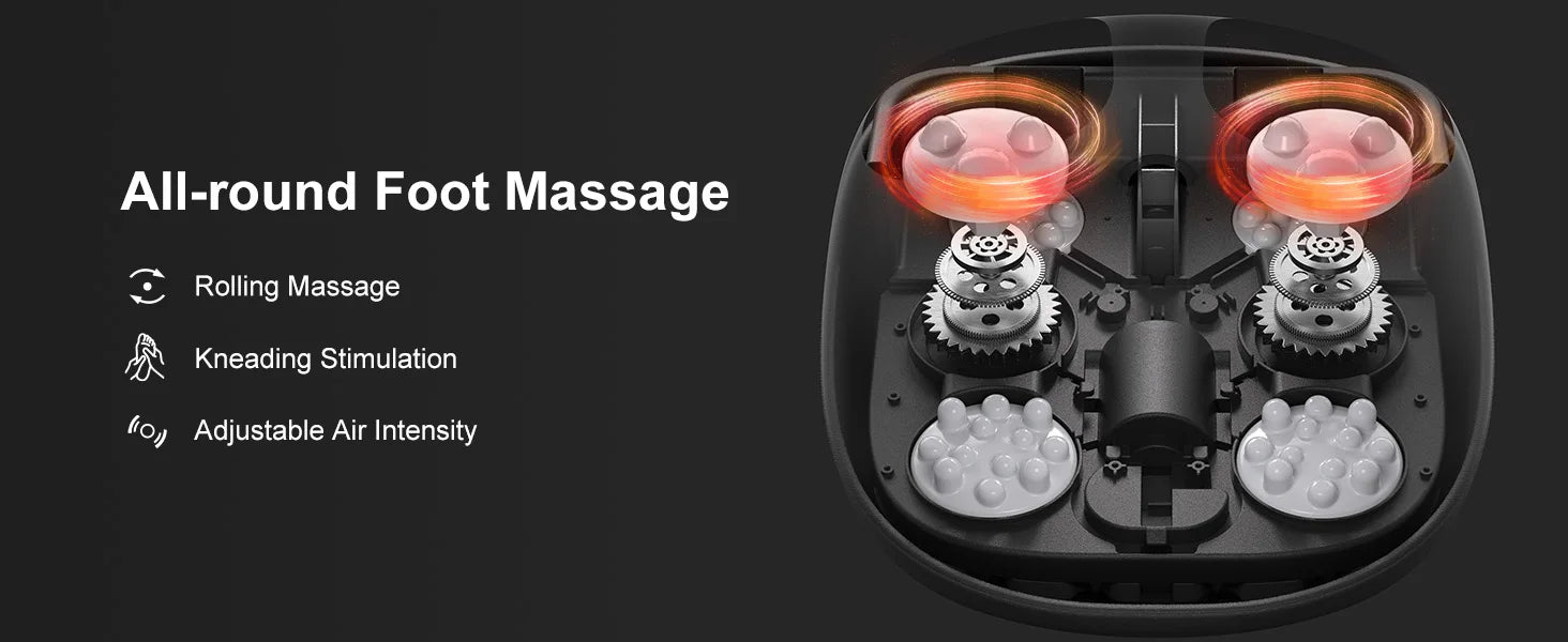 Foot Massager Machine with Heat Roller, Muscle Relaxation, Pain Relief