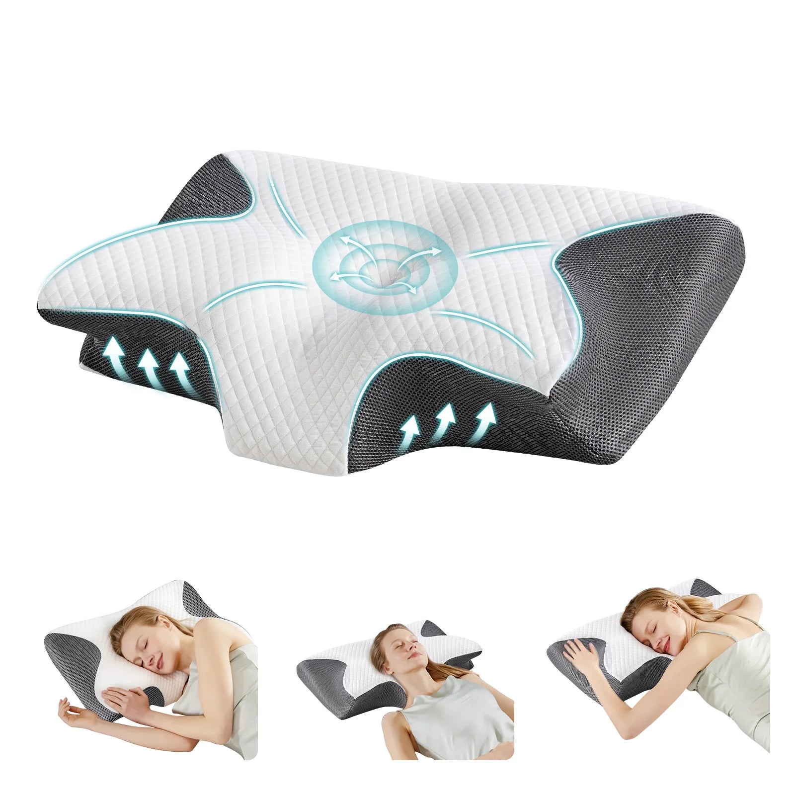 Ergonomic Cervical Neck Pillow Memory Foam