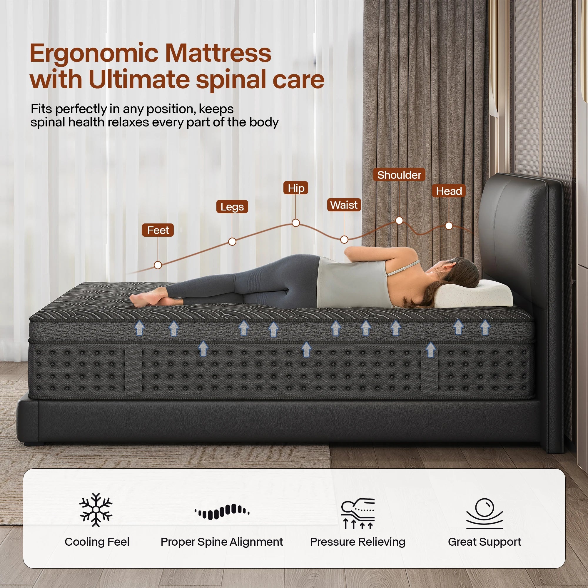 12/14-Inch Memory Foam Spring Mattress