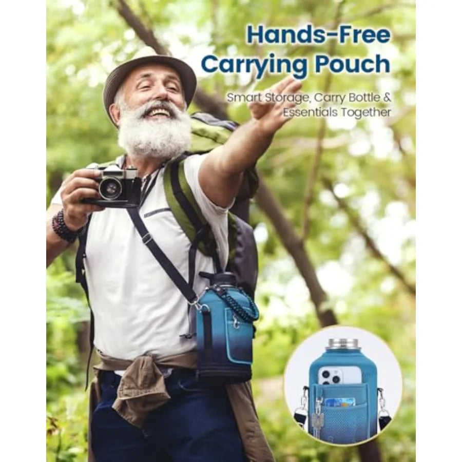 Insulated Water Bottle,  Half Gallon Large Water Jug