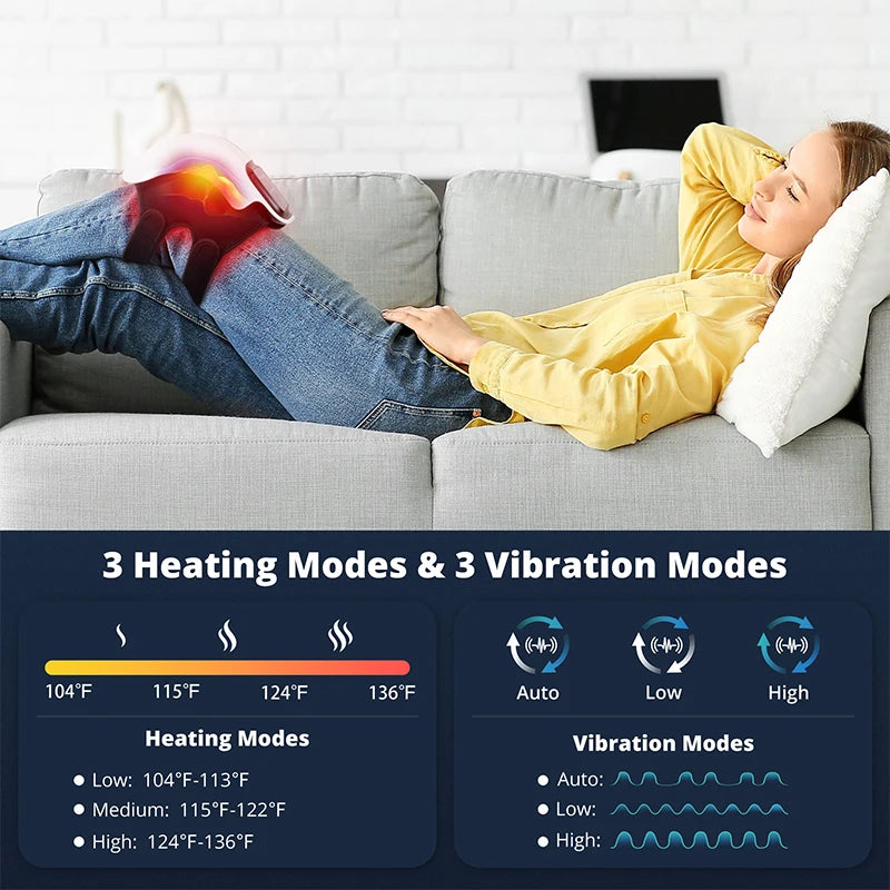 Electric Wireless Heating Massage Knee Pad