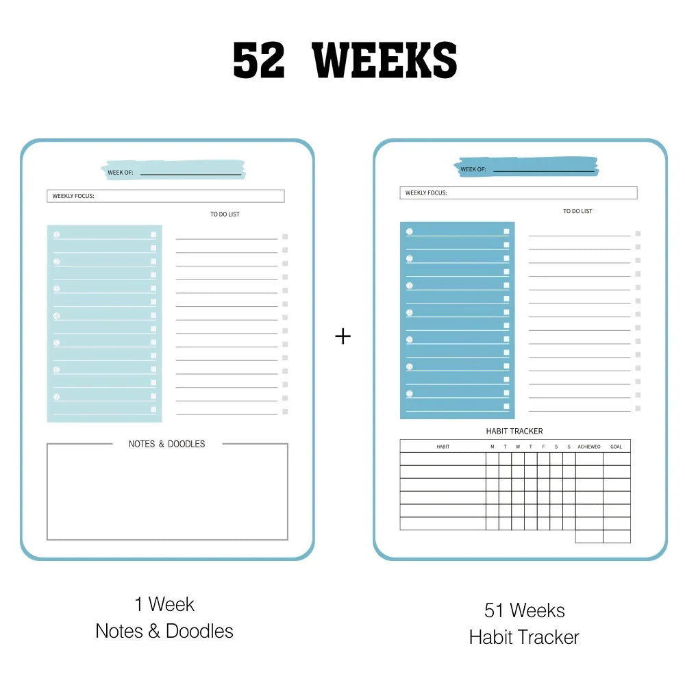 Planner Schedule Agenda Efficiency Notebook